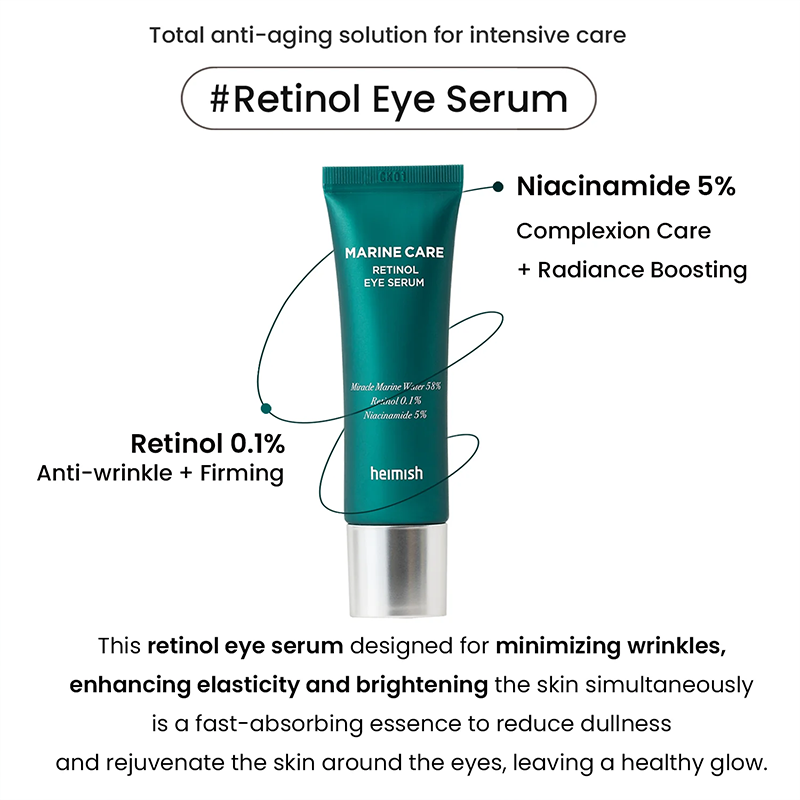 Heimish Marine Care Retinol Eye Serum France kbeauty contour des yeux