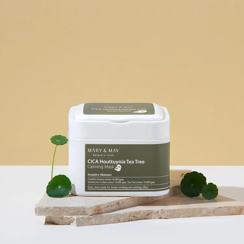 Mary & May Cica Houttuynia Tea Tree Calming Mask France kbeauty