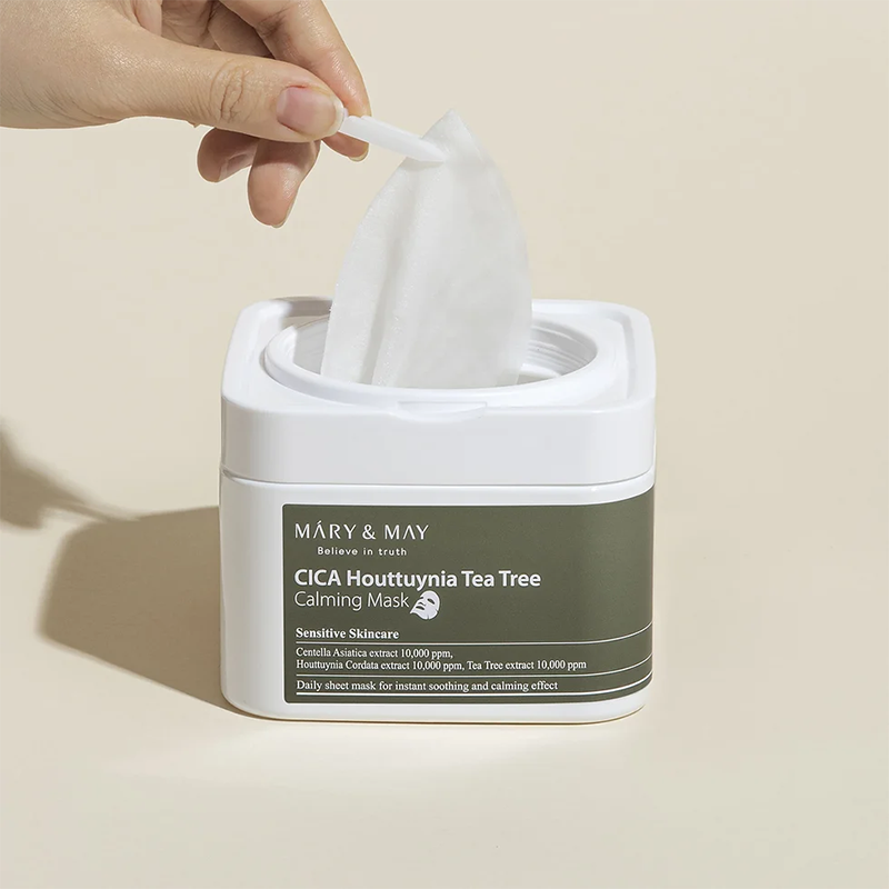 Mary & May Cica Houttuynia Tea Tree Calming Mask France kbeauty