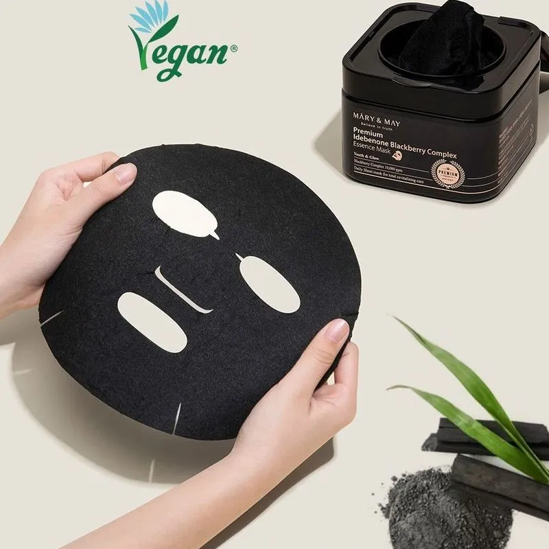 Mary & May Premium Idebenone Blackberry Complex Essence Mask France kbeauty