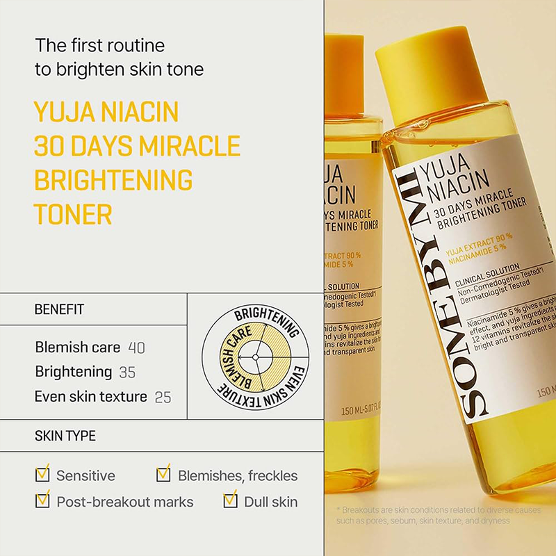 Some By Mi Yuja Niacin 30 days miracle brightening toner France Kbeauty