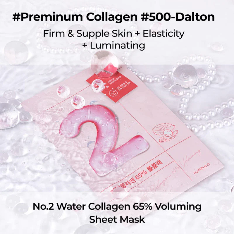 No. 2 Water Collagen 65% Voluming Sheet Mask Numbuzin France