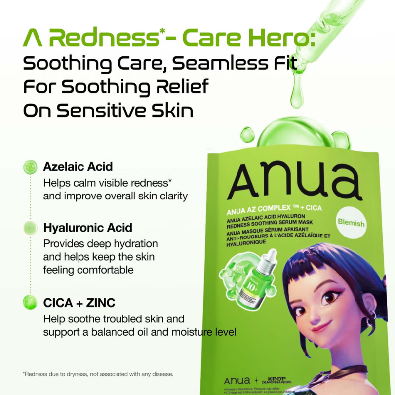 Azelaic Acid Hyaluron Redness Soothing Serum Mask - Kpop Demon Hunters Edition