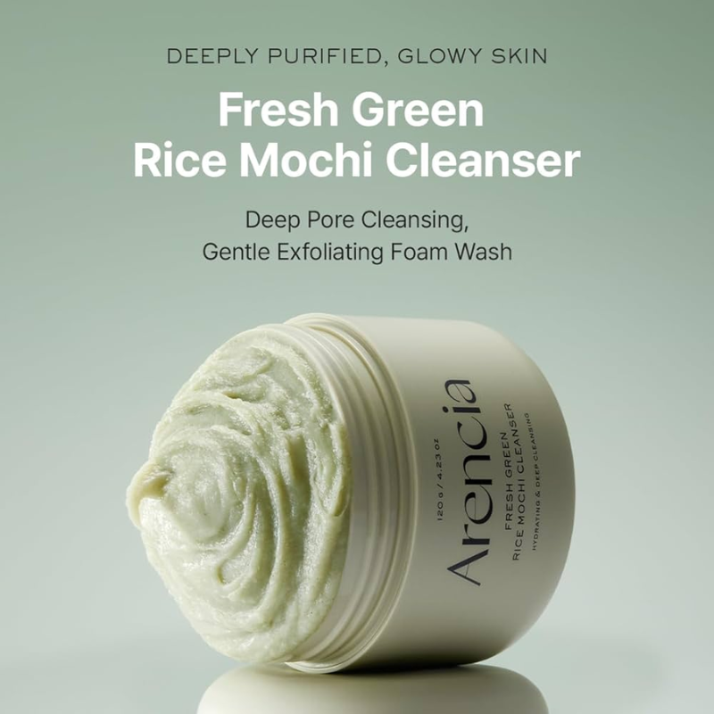 Fresh Green Rice Mochi Cleanser Arencia France kbeauty
