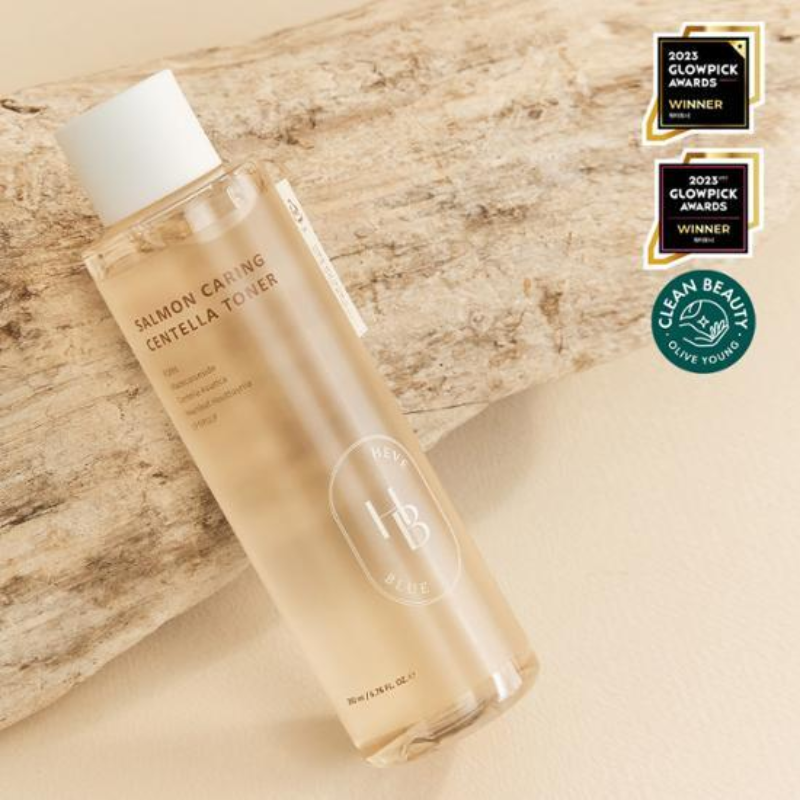 Salmon Caring Centella Toner Heveblue France Kbeauty