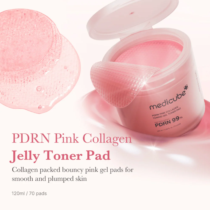 PDRN Pink Collagen Toning Gel Toner Pad Medicube France
