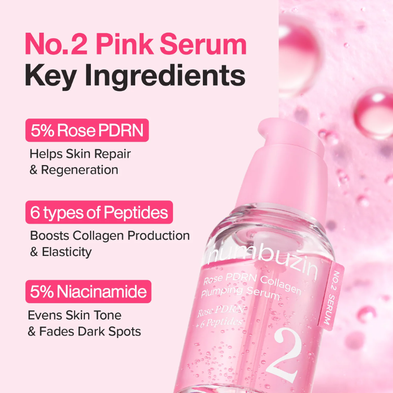 No.2 Rose PDRN Collagen Plumping Serum Numbuzin France