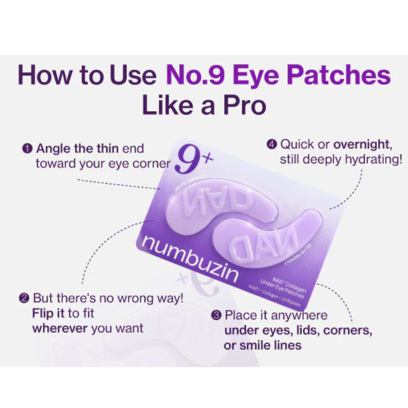 No.9 NAD+ Collagen Under Eye Patches Numbuzin France