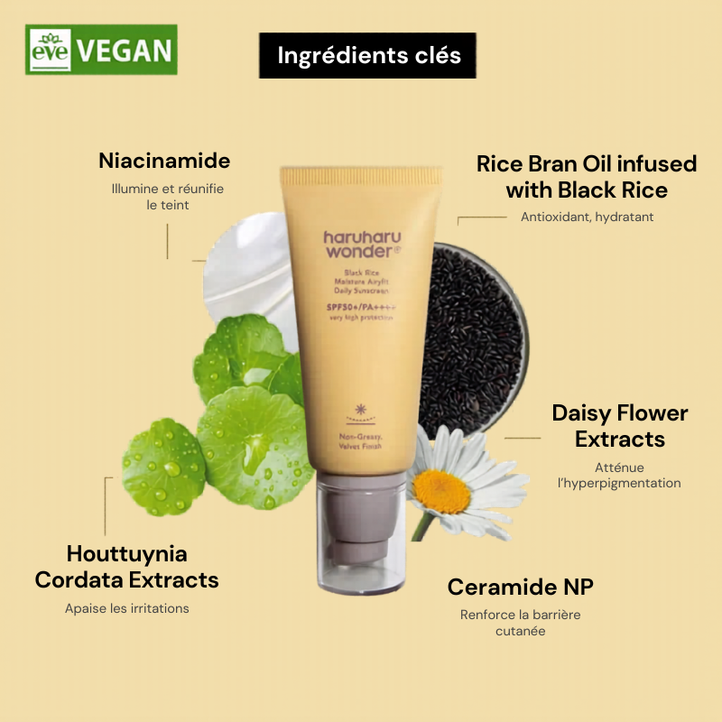 Black Rice Moisture Airyfit Daily Sunscreen haruharu Wonder France