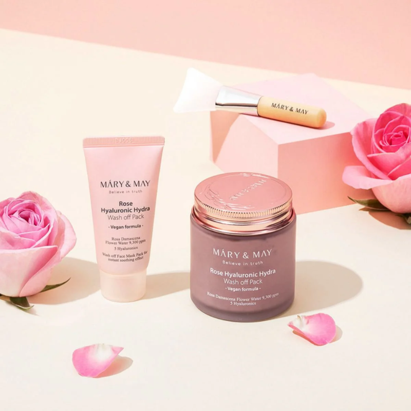 Vegan Rose Hyaluronic Hydra Wash Off Pack Mary&May France