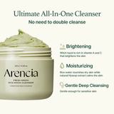 Fresh Green Rice Mochi Cleanser Arencia France kbeauty