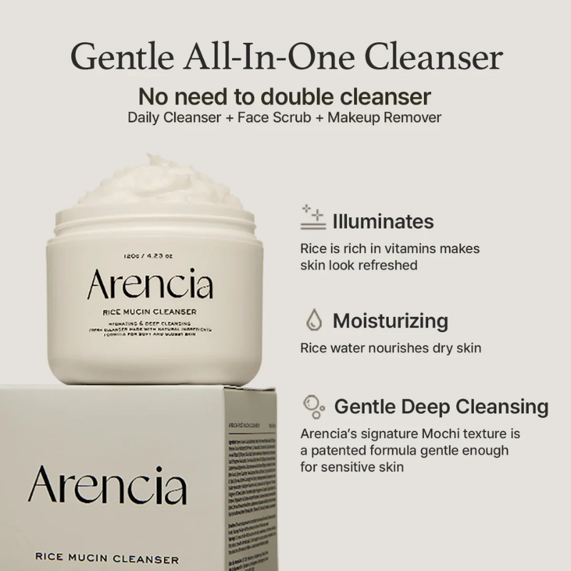 Rice Mucin Cleanser Arencia France kbeauty