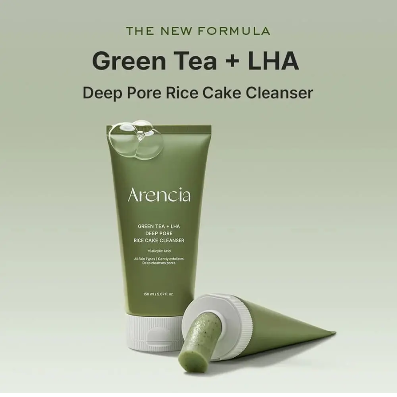 Green Tea + LHA Deep Pore Rice Cake Cleanser Arencia France