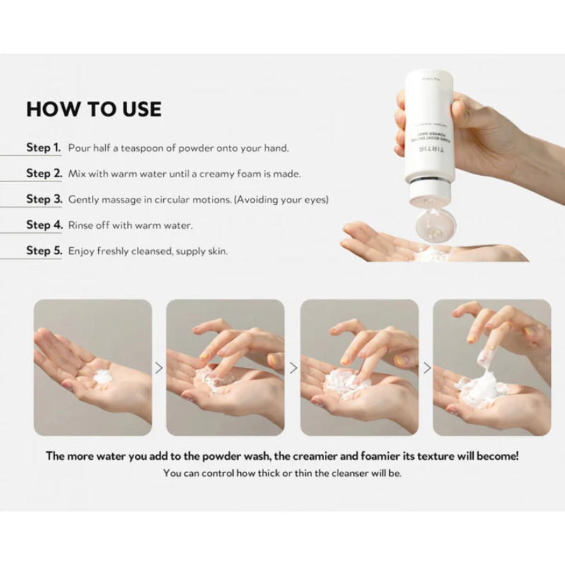 Hydro Boost Enzyme Powder Wash Tirtir France kbeauty