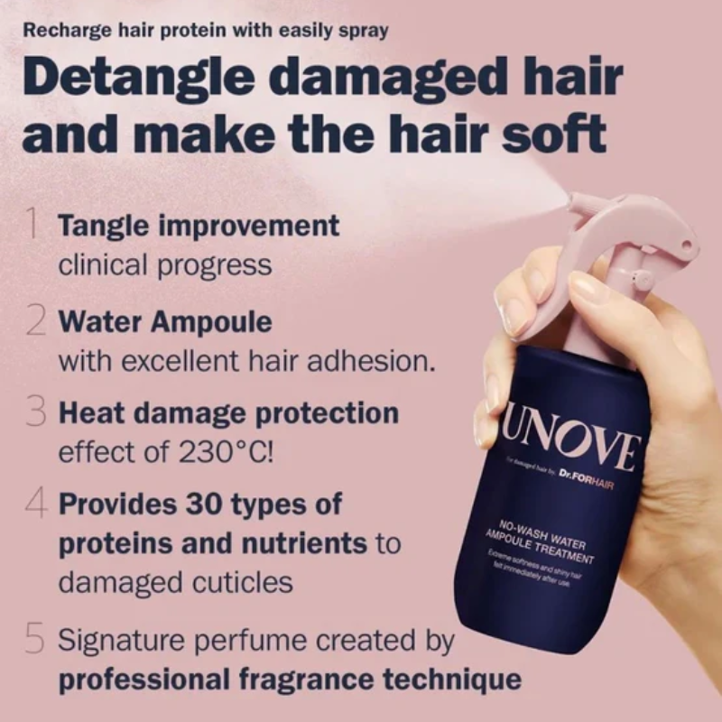 No-Wash Water Ampoule Treatment Unove France 