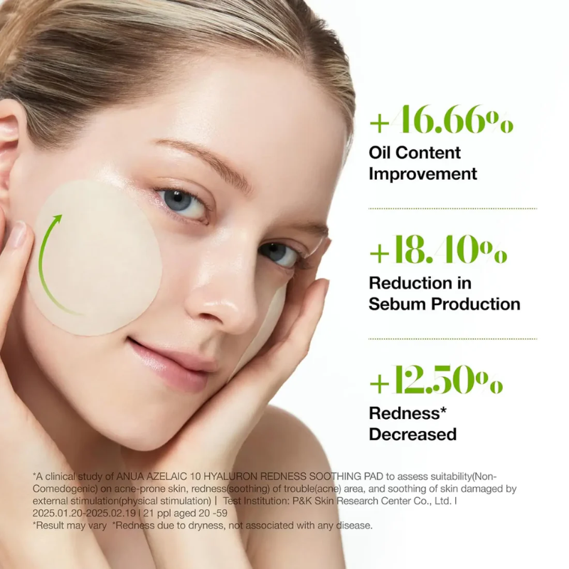 Azelaic 10 Hyaluron Redness Soothing Pad  Anua France