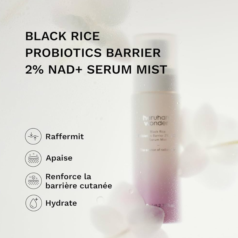 Black Rice Probiotics Barrier 2% NAD+ Serum Mist Haruharu Wonder France