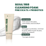 Seoul 1988 Cleansing Foam : Pine Cica 1% + Probiotics KSECRET France