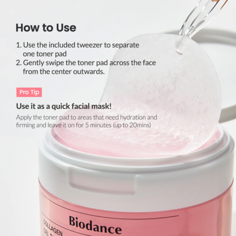 Collagen Gel Toner Pads Biodance france
