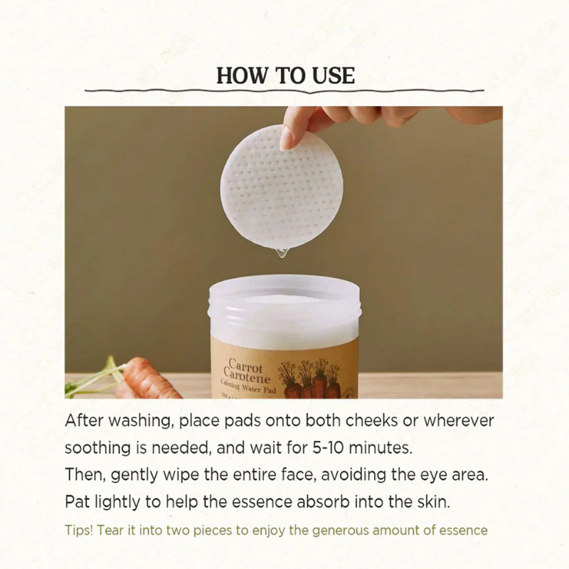 Carrot Carotene Calming Water Pad Skinfood France kbeauty