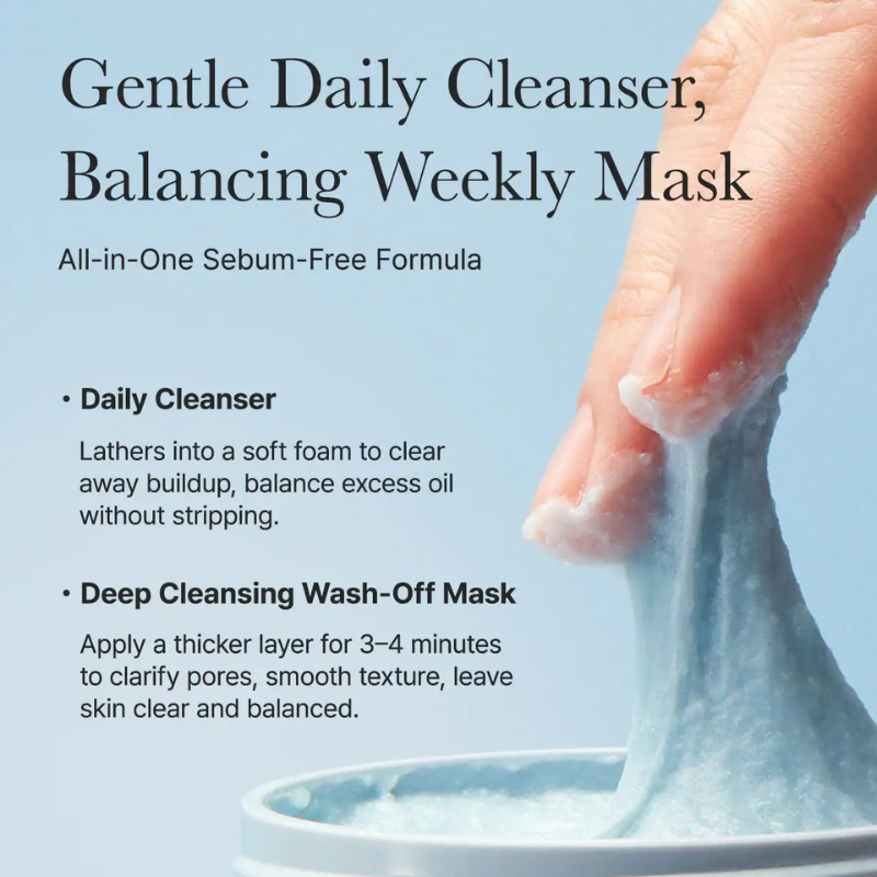 Fresh Blue Hyssop Rice Mochi Cleanser Arencia France kbeauty