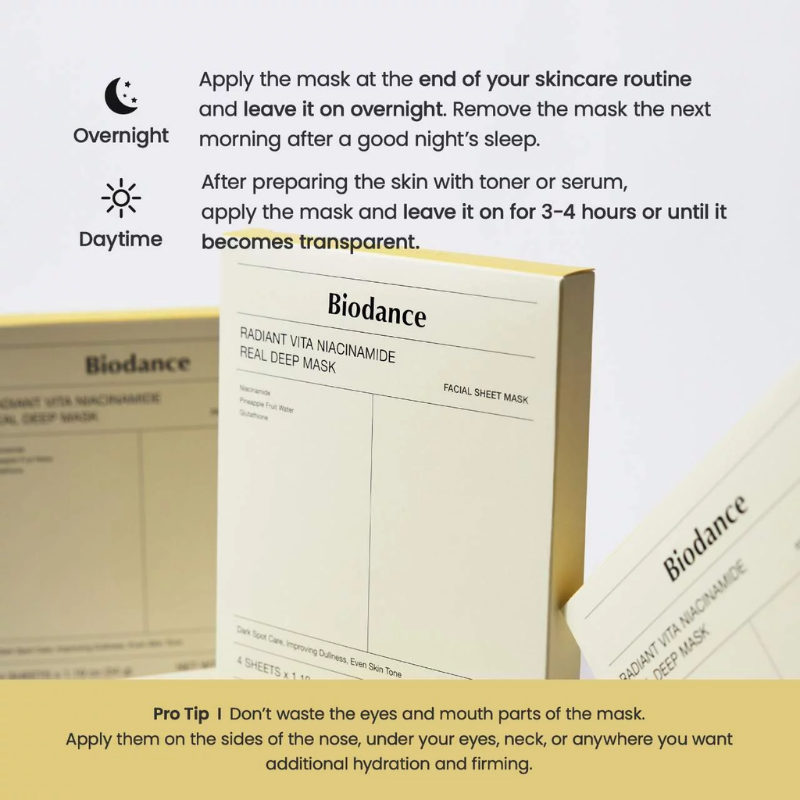 Radiant Vita Niacinamide Real Deep Mask Biodance France