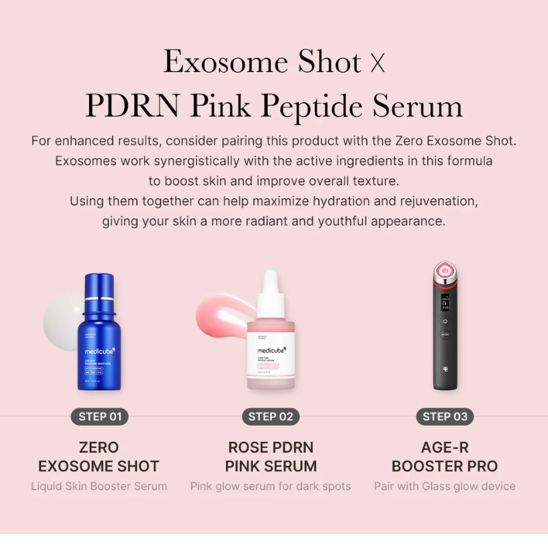 PDRN Pink Peptide Serum Exosome Shot Age-R Booster Pro Medicube France