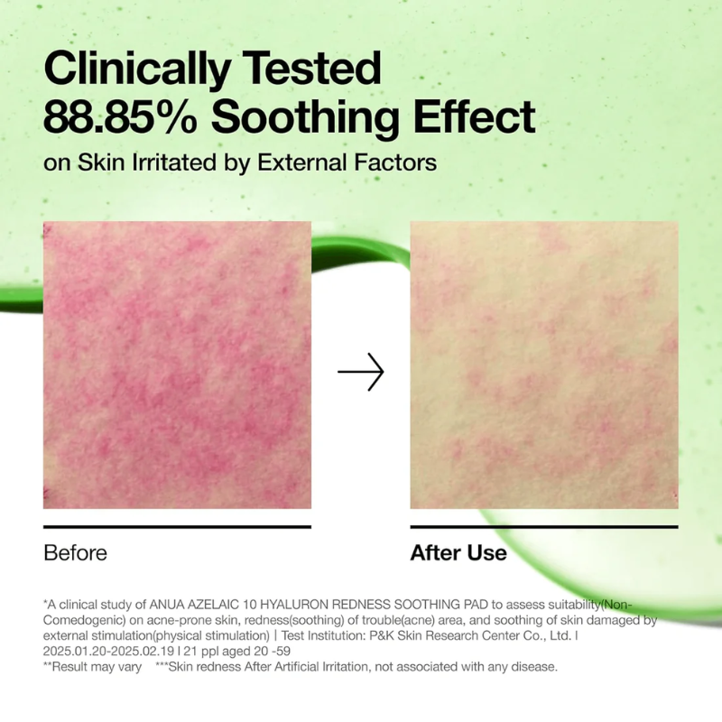 Azelaic 10 Hyaluron Redness Soothing Pad  Anua France