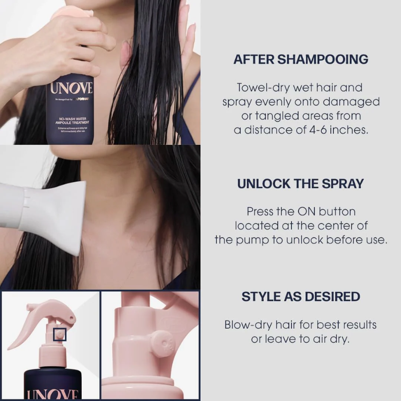 No-Wash Water Ampoule Treatment Unove France 