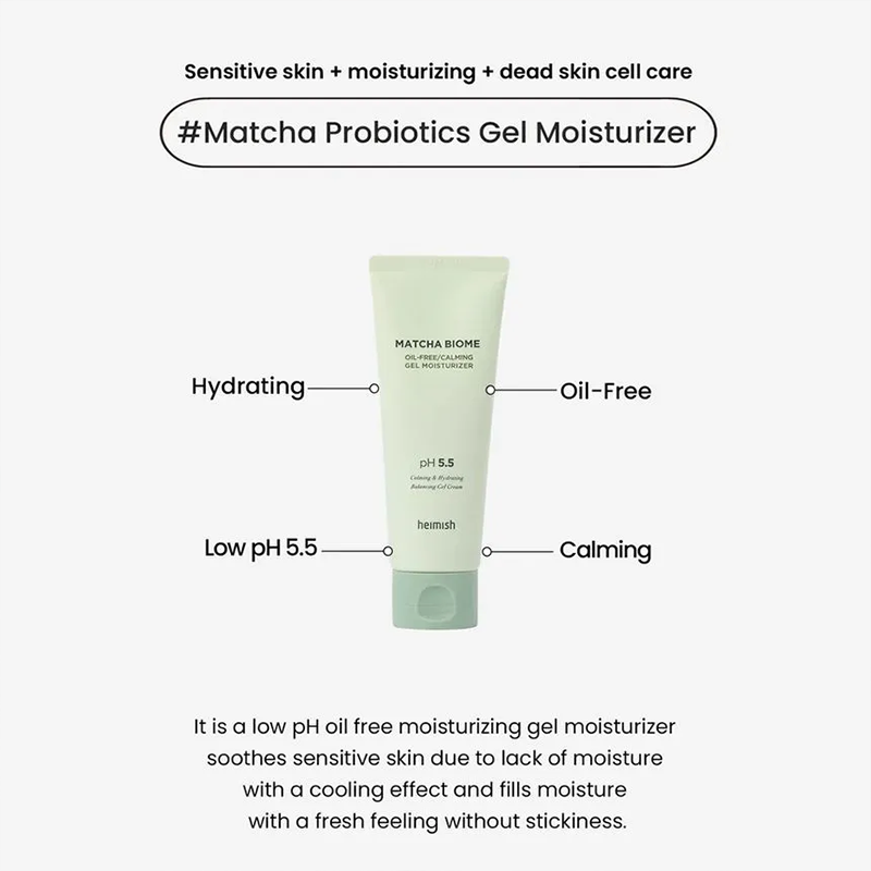 Heimish Matcha Biome Oil-Free Calming Gel Moisturizer France